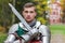 Knight  brave  young portrait soldier medieval fighter