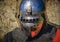 Knight in helmet