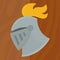 Knight helmet medieval weapons heraldic knighthood protection medieval kingdom gear knightly vector illustration.