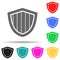 knight helmet multi color style icon. Simple glyph, flat vector of game icons for ui and ux, website or mobile application