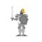 Knight pixel art. Metal armor warrior 8 bit. Digital Iron armor.