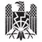 Knight`s heraldic emblem. German heraldic shield with an eagle