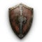 knight shield on a white background, AI Generative