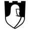 Knightly design. Knight Templar in a heraldic shield