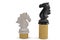 Knights chess piece with gold coin stacks on white background.3D illustration.