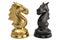 Knights chess piece on white background.3D illustration.