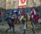 Knights in historical re-enactment at Pisa