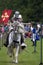 Knights jousting warwick castle England uk