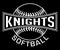 Knights Softball Graphic-One Color-White