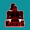 Knights symbol. Metal armor warrior. Knight and Text. Iron armor