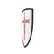 Knights Templar Shield on white. 3D illustration
