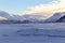 Knik Glacier in winter north of Anchorage, Alaska