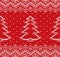 Knit christmas geometric ornament design with fir-trees