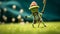 Knit Cricket: A Whimsical Animation Featuring Tiny Croquet-playing Creatures