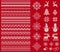 Knit elements. Vector illustration. Christmas sweater seamless texture. Knitted print