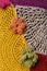 Knit flower pattern mosaic
