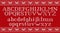 Knit font on Christmas knitted background. Vector illustration.