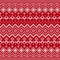 Knit geometric ornament background. Knitted seamless pattern in fair Isle style. Vector illustration