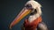 Knit Pelican: 3d Realistic Painting In Zbrush Style With Playful Textures