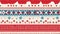 Knitted Christmas and New Year Ugly Sweater seamless pattern. Festive Knitting folk style scandinavian ornaments winter