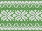 Knitted green seamless scandinavian Christmas pattern
