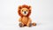 Knitted Lion Toy: Small Crocheted Orange Stuffed Animal