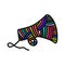 Knitted mouthpiece yarn wool hand drawn illustration for prints posters t shirts background knitting courses and master