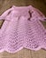 Knitted pink girls dress, handicrafts, home knit by hand, autumn handicraft time