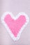 Knitted pink retro heart