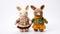 Knitted Rabbit Toy: Earthy Colors, Multiple Patterns, Petrina Hicks Style