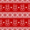 Knitted seamless pattern for 2023 new year of the rabbit