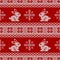 Knitted seamless pattern for 2023 New Year of the Rabbit