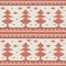 Knitted seamless vector pattern with christmas trees and snowflakes