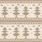 Knitted seamless vector pattern with christmas trees and snowflakes