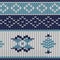 Knitted Seasonal Christmas Background with Repeating Ornament