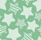 Knitted stars, seamless pattern, green, monochrome, vector