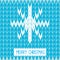 Knitted sweater vector pattern with word snowflake