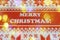 Knitted texture merry christmas sign congratulation greeting card ugly sweater