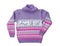 Knitted warm violet sweater pattern
