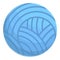 Knitting blue ball icon, cartoon style