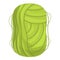 Knitting green thread icon, cartoon style