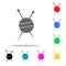 knitting needle icon. Element of sewing multi colored icons for mobile concept and web apps. Icon for website design and developme