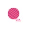 Knitting wool ball flat icon