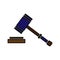 Knock hammer judge icon design vector illustration