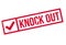 Knock Out rubber stamp