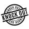 Knock Out rubber stamp