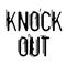 KNOCK OUT stamp on white isolated