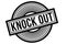 Knock Out typographic stamp