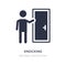 knocking icon on white background. Simple element illustration from People concept