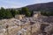 Knossos, Crete - October 15 2018: panoramic view of the remains of the Palace
